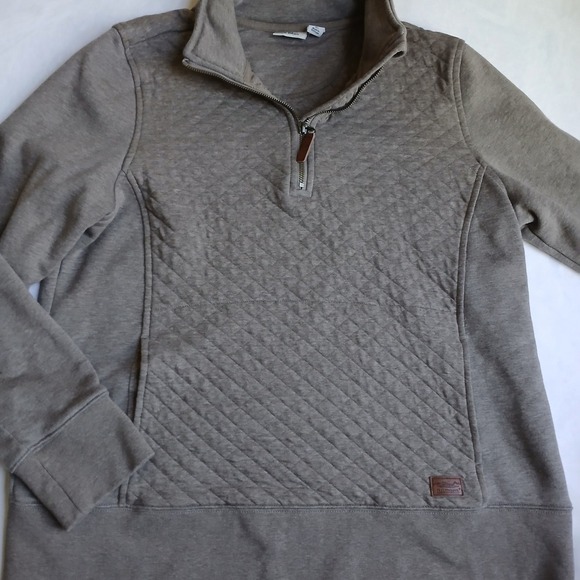 LL‎ Bean Sweater Womens Large P Quilted 1/4 Zip Pullover Preppy Classic Outdoor - Picture 1 of 12